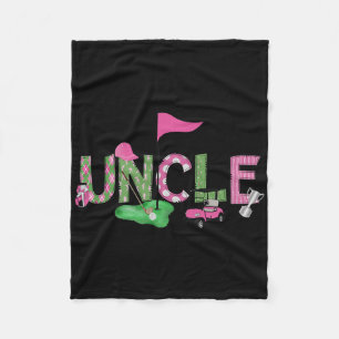 Golf Oom Roze Hole In One Golf 1e Verjaardag Meisj Fleece Deken