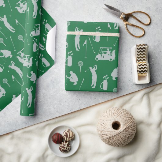 Golf op het gras cadeaupapier (Crafts)