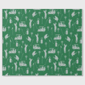 Golf op het gras cadeaupapier (Vlak)