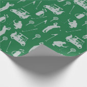 Golf op het groen cadeaupapier (Hoek)