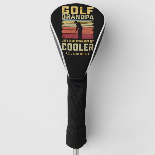 Golf opa als een gewone opa, maar koeler golfheadcover (Voorkant)