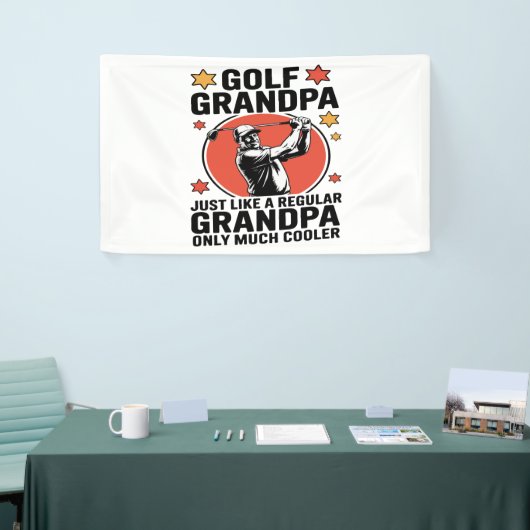 Golf Opa Net Als Een Reguliere Opa Spandoek (Beurs)