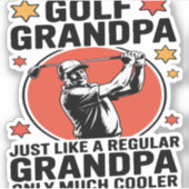 Golf Opa Net Als Een Reguliere Opa Sticker (Voorkant)