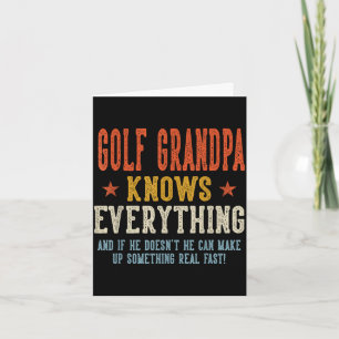 Golf opa weet alles vaderdag retro kaart