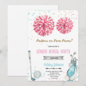 Golf or pom pom gender reveal invitation (Devant / Derrière)