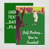 Golf Outing Uitnodigingen (Voorkant / Achterkant)