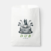 Golf Paar Bruiloft Bedankzakje (Voorkant)