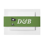 Golf Paar Bruiloft Uitnodigingen Wikkel (Voorkant Voorbeeld)