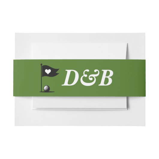 Golf Paar Bruiloft Uitnodigingen Wikkel (Voorkant Voorbeeld)