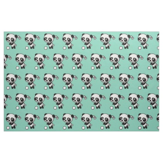 Golf Panda Fabric Stof (Fat Quarter)