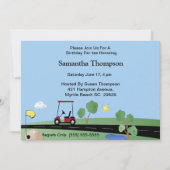 Golf Panier Invitations d'anniversaire (Devant)