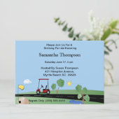 Golf Panier Invitations d'anniversaire (Debout devant)