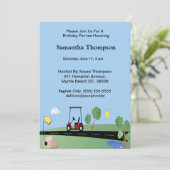 Golf Panier Invitations d'anniversaire (Debout devant)