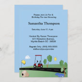 Golf Panier Invitations d'anniversaire (Devant / Derrière)