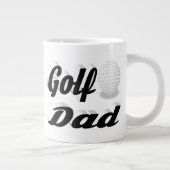 Golf Papa demi-texte Géant Café Mug (Droite)
