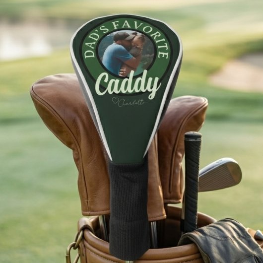 Golf Papa Favoriete Caddy Aangepaste naam Golfheadcover