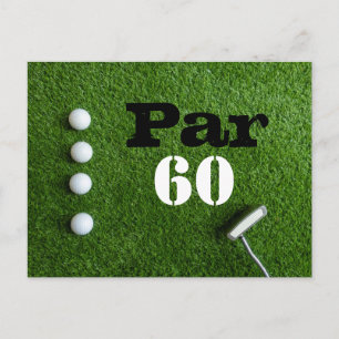 Golf Par 60th 60rd-jargon: goudverjaardag Briefkaart