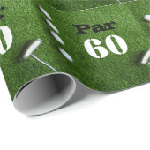Golf Par 60th 60rd-jargon: goudverjaardag Cadeaupapier (Rol Hoek)