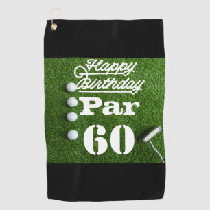 Golf Par 60th 60rd-jargon: goudverjaardag Golfhanddoek
