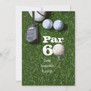 Golf Par 60th 60rd-jargon: goudverjaardag Kaart