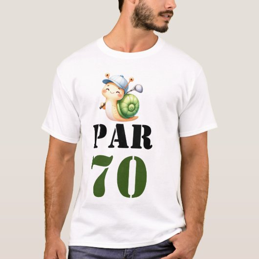 Golf Par 70 of golfer 70th Birthday T-shirt (Voorkant)