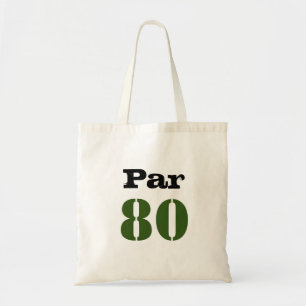 Golf Par 80e verjaardag met nummer Tote Bag