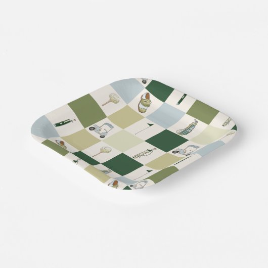 Golf Par Afslagplaats Papieren Bordje (Gebogen)