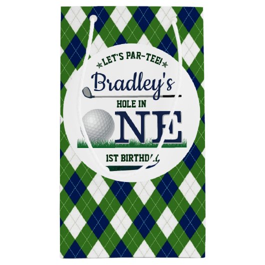 Golf PAR-T-SHIRT 1e verjaardag Klein Cadeauzakje (Achterkant)