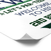 Golf PAR-T-SHIRT 2e verjaardag Poster (Hoek)