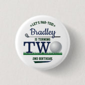 Golf PAR-T-SHIRT 2e verjaardag Ronde Button 3,2 Cm (Voorkant)
