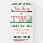 Golf PAR-T-SHIRT 2e verjaardag Spandoek (Verticaal)