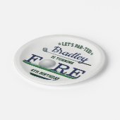 Golf PAR-T-SHIRT 4e verjaardag Papieren Bordje (Gekanteld)