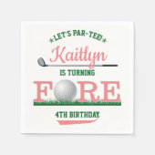 Golf PAR-T-SHIRT 4e verjaardag Servet (Voorkant)