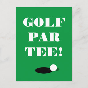 Golf Par T-shirt Briefkaart sjabloon voor clubfees