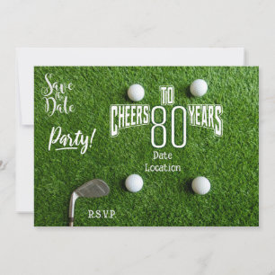 Golf Par t-shirt feest 80ste verjaardag voor golfe Kaart