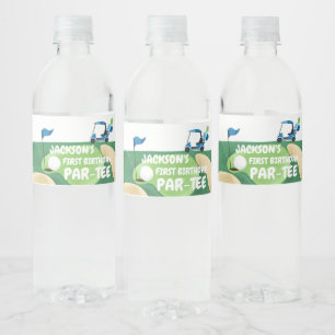 Golf Par-T-shirt Hole in One Boy Birthday Golfing  Waterfles Etiket