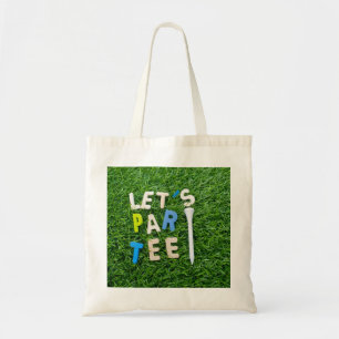 Golf Par-T-shirt met t-shirt op groene golferparti Tote Bag