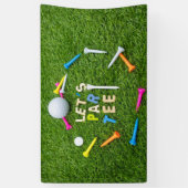 Golf Par t-shirt party met golfbal kleurrijke t -  Spandoek (Verticaal)