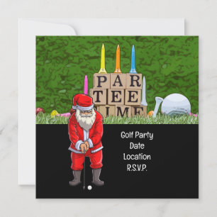 Golf Par t-shirt party Santa Claus Kerstmis Squad Save The Date