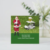 Golf Par t-shirt party Santa Claus Kerstmis Squad Save The Date (Staand voorkant)