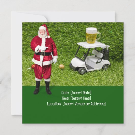 Golf Par t-shirt party Santa Claus Kerstmis Squad Save The Date (Voorkant)