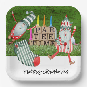 Golf Par t-shirt party Santa Claus Papieren Bordje