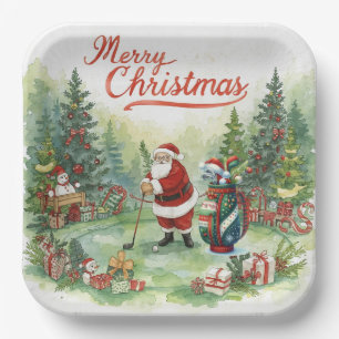 Golf Par t-shirt party Santa Claus Papieren Bordje