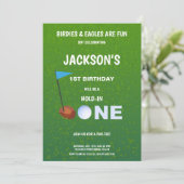 Golf Par-T-shirt Uitnodigingen (Staand voorkant)