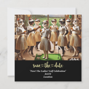 Golf Par t-shirt Vrouw golfer partij save the date