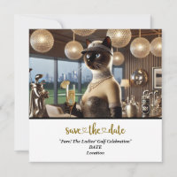 Golf Par t-shirt Vrouw golfer partij save the date
