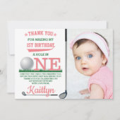 Golf PAR-TEE 1er anniversaire Carte de remerciemen (Devant)