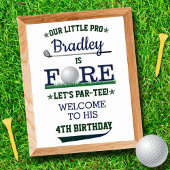 Golf PAR-TEE 4e Affiche de bienvenue d'anniversair