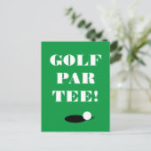 Golf Par Tee Carte postale modèle pour club party (Debout devant)