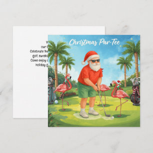 Golf Par tee-feestje Sinterklaas Kerst Flamingo Save The Date